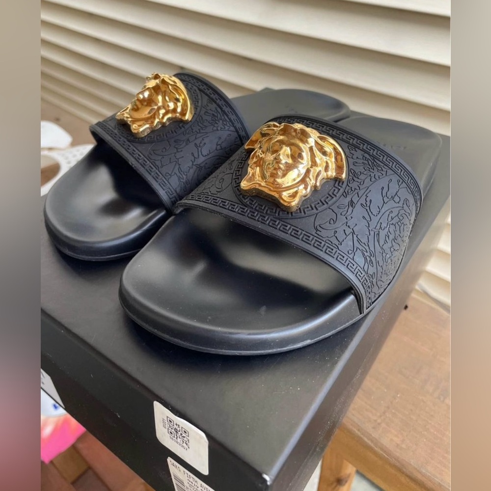 VERSACE POOL SLIDES